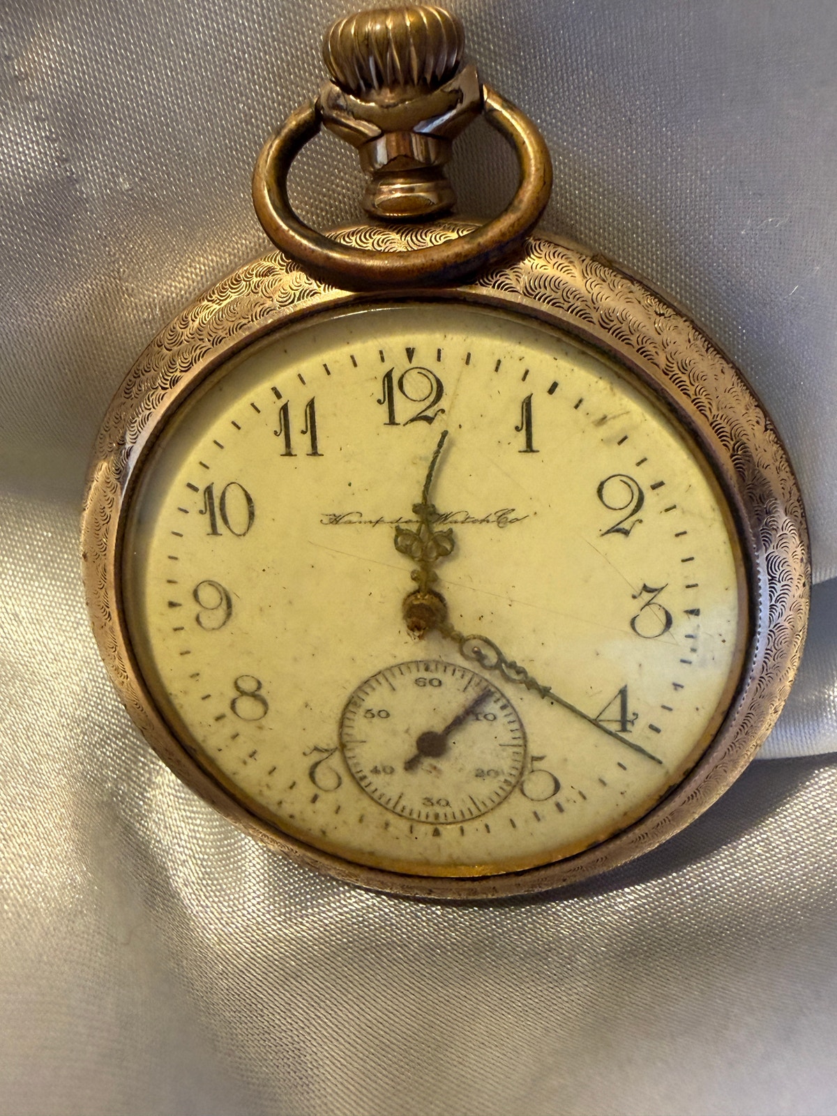 Antique Hamilton Watch Co Pocket Watch GoldFilled Case Not Running Ccc47